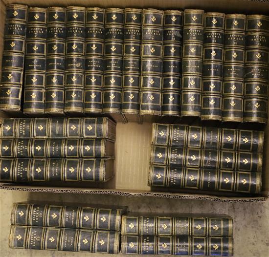 Scott, Sir Walter - Waverley Novels Centenary Edition, 22 of 25 vols, lacking vols 1,4 and 10, 8vo, half calf,